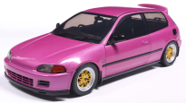 1:18 Solido - 1991 Honda Civic (EG6) Solido Works Pink Metallic Pink