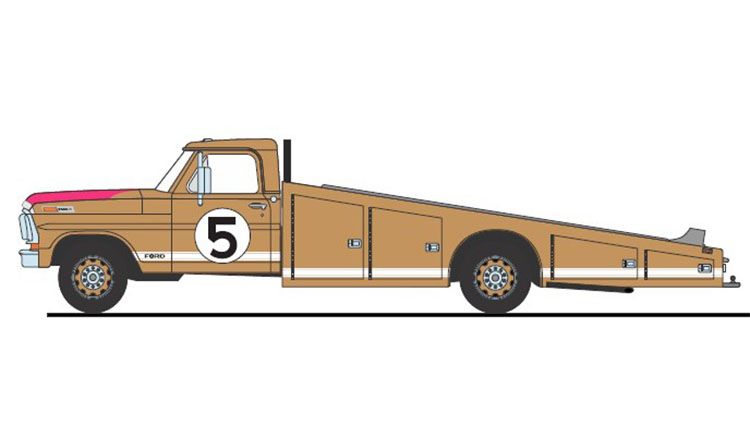 1:18 ACME - 1970 Ford F-350 Ramp Truck - #5 1966 Le Mans