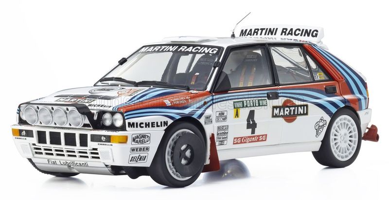 1:18 Kyosho - Lancia Delta HF Integrale Evoluzione Martini #4 Winner Rally Portugal 1992 J. Kankkunen - J. Piironen