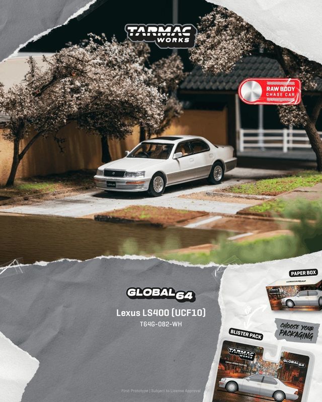 1:64 Tarmac - 2001 Lexus LS400 (UCF10), pearl white *Blister*
