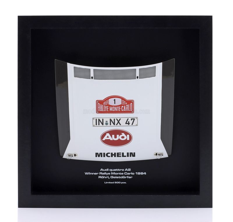 1:8 Werk83 - Motorhaube Audi Sport Quattro A2 Team Audi Sport #1 Sieger Rallye Monte Carlo 1984 W. Röhrl - C. Geistdörfer