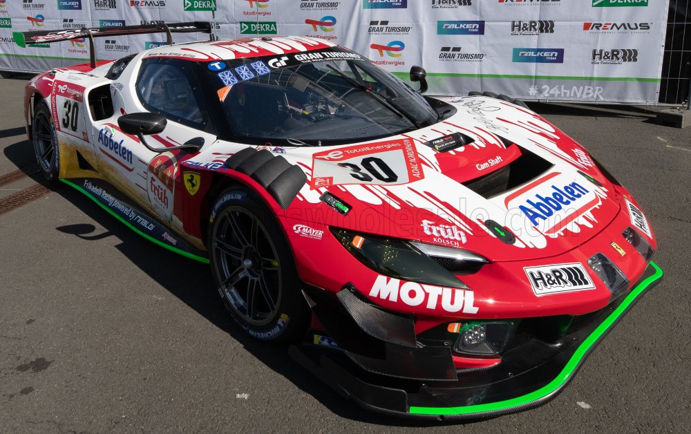 1:64 Looksmart - Ferrari 296 GT3 3.0L Twin Turbo V6 Team Frikadelli Racing #30 Winner 24h Nürburgring 2023 E. Bamber - F. Laser - D. Pittard - N. Catsburg