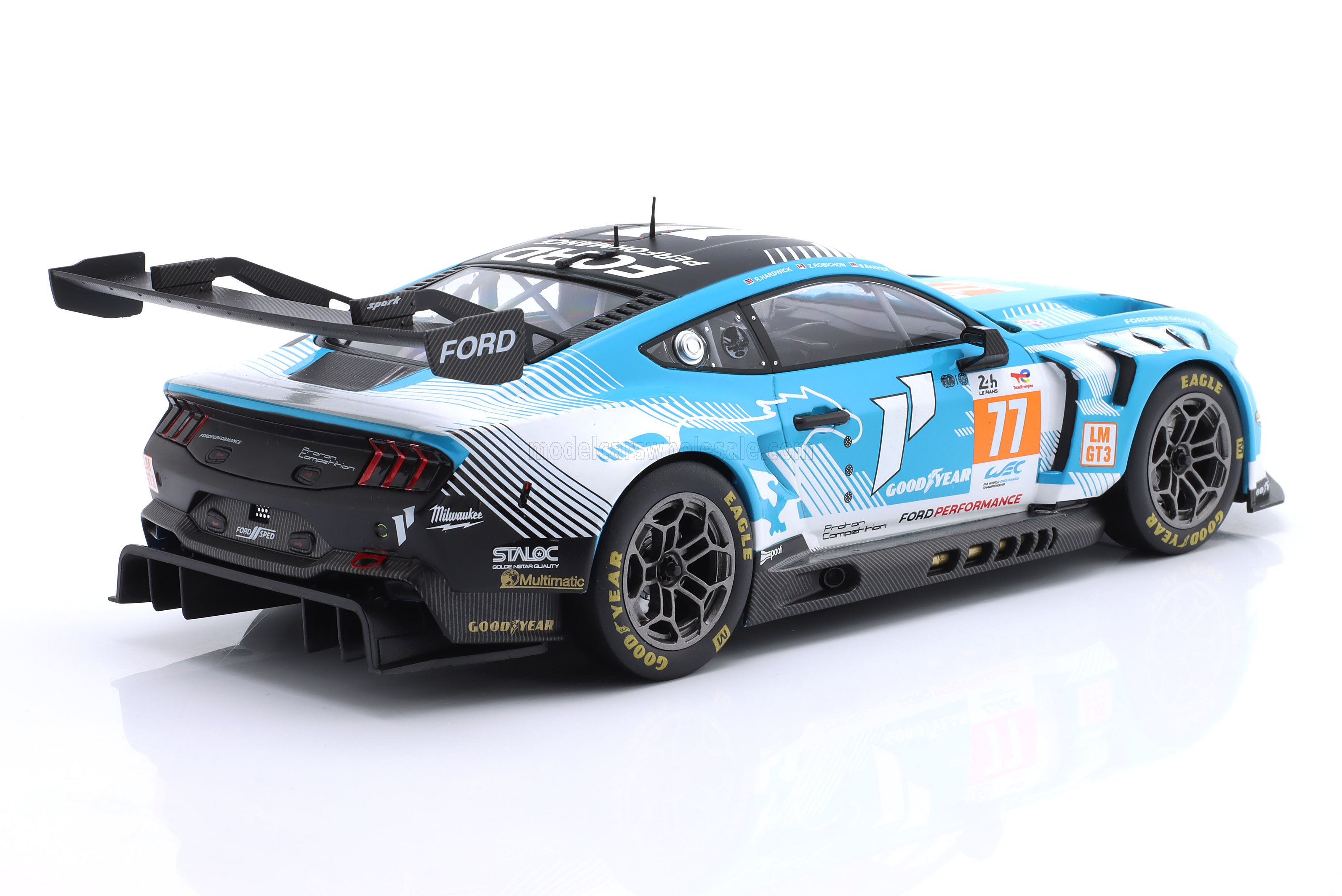 1:18 Ixo - Ford USA Mustang GT3 Coyote 5.4L V8 Team Proton Competition #77 24h Le Mans 2024 B. Barker - Z. Robichon - R. Hardwick