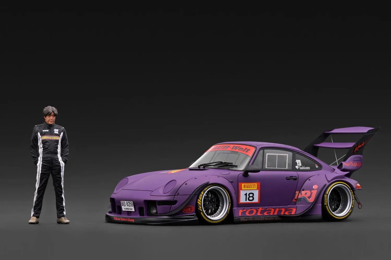 1:18 Ignition - RWB 993 with Mr. Nakai, matte purple