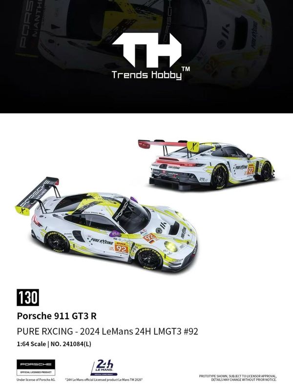 1:64 Trends Hobby - 2024 Porsche 911 GT3 R #92 LeMans 24H