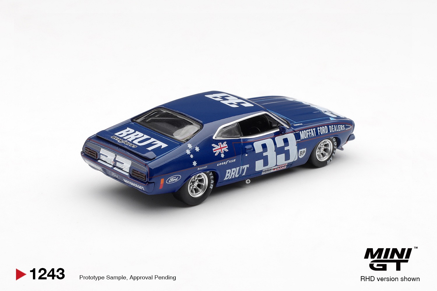 1:64 Mini GT - 1974 Ford Falcon (XB) GT #33 Bathurst 1000, blue