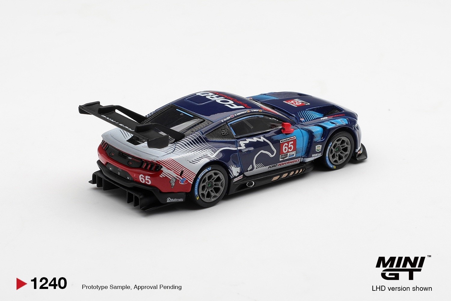 1:64 Mini GT - 2025 Ford Mustang GT3 #65 Ford Multimatic Motorsports Daytona 24 hrs Winner
