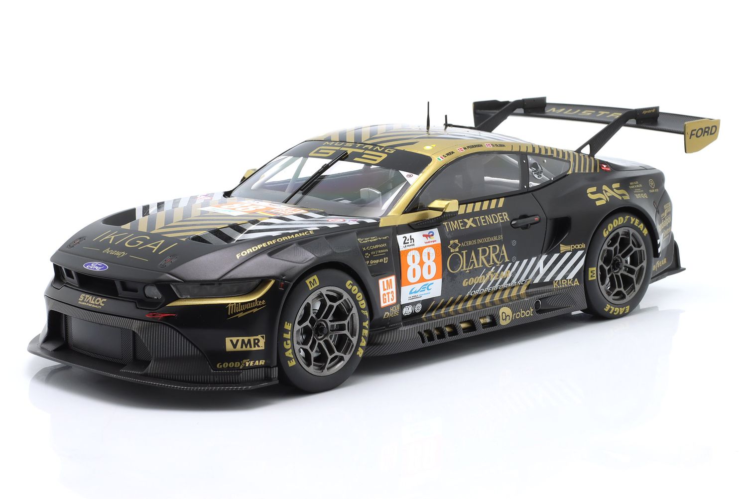 1:18 Ixo - Ford Mustang GT3 5.4L V8 #88 3rd LMGT3 Le Mans 2024 G. Roda - M. O. Pedersen - D. Olsen