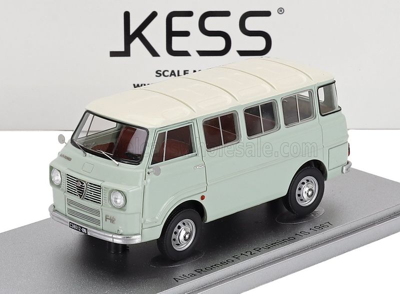 1:43 Kess Model - 1967 Alfa Romeo F-12 Minibus 1-Series Very Light Green White