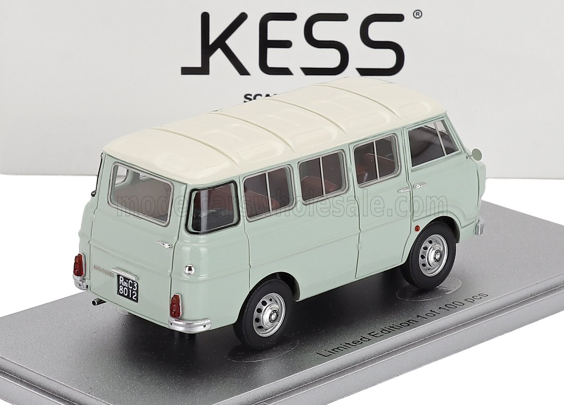 1:43 Kess Model - 1967 Alfa Romeo F-12 Minibus 1-Series Very Light Green White