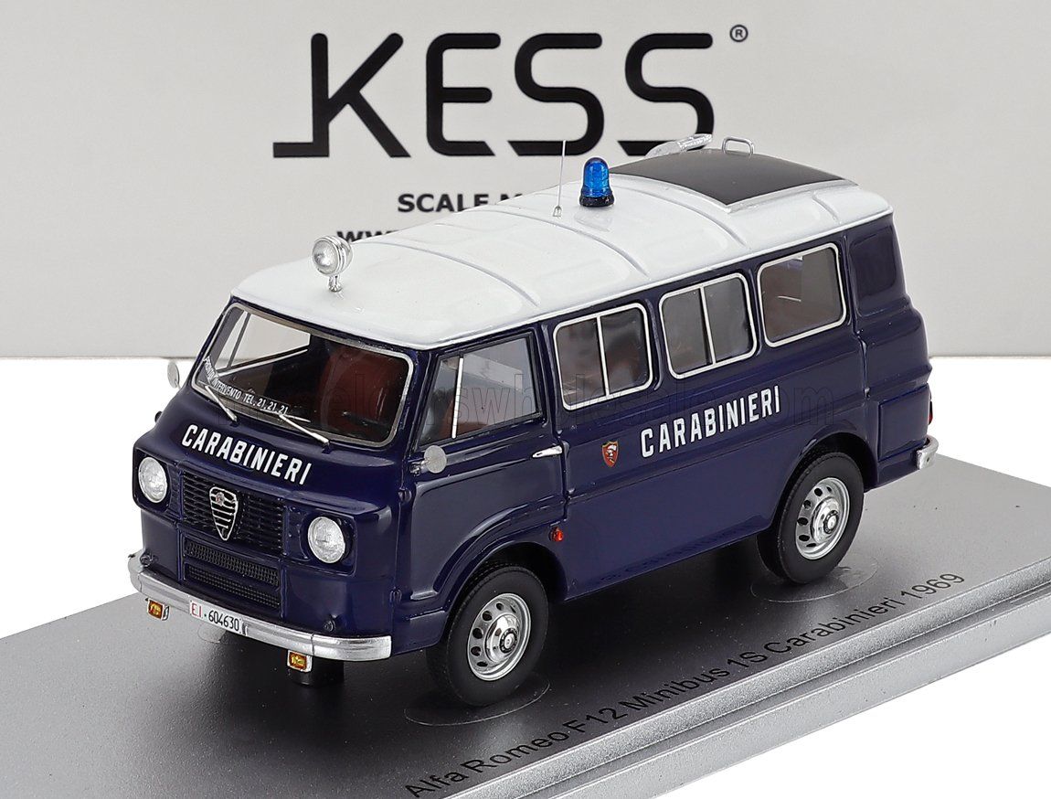 1:43 Kess Model - 1969 Alfa Romeo F-12 Minibus 1-Series Carabinieri Police