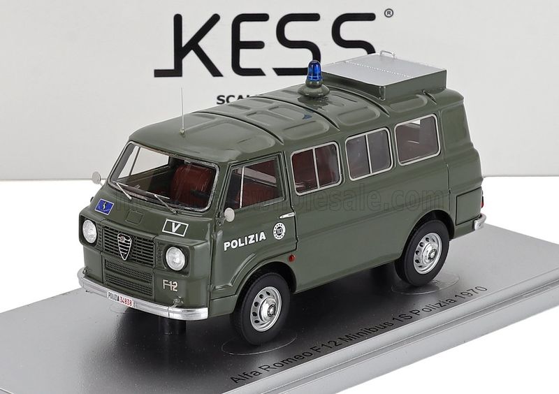 1:43 Kess Model - 1970 Alfa Romeo F-12 Minibus 1-Series Polizia Police