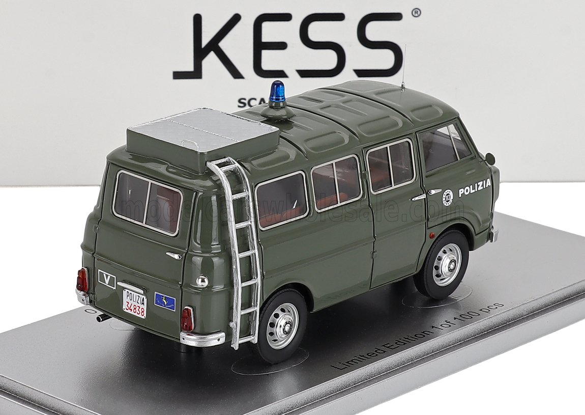 1:43 Kess Model - 1970 Alfa Romeo F-12 Minibus 1-Series Polizia Police