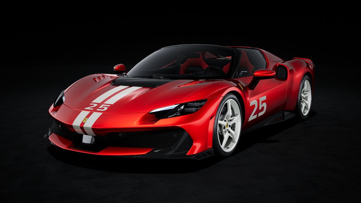 1:12 Looksmart - 2025 Ferrari 296 Speciale A Spider Rosso Magma with White Livery