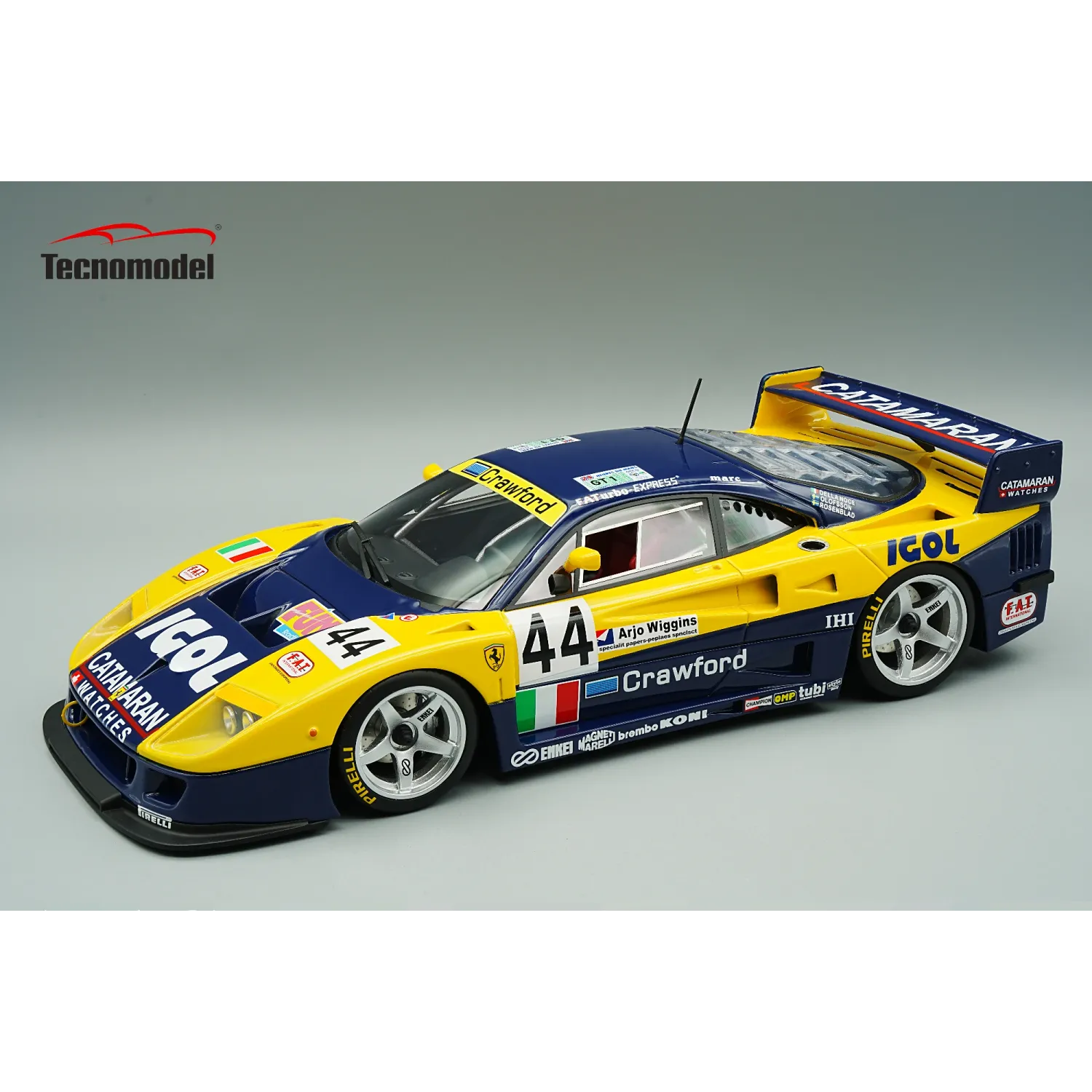 1:12 Tecnomodel - Ferrari F40 LM 3.5L Turbo V8 Team Ennea SRL IGOL #44 24h Le Mans 1996 L. Della Noce - A. Olofsson - C. Rosenblad 1:12 Tecnomodel - Ferrari F40 LM 3.5L Turbo V8 Team Ennea SRL IGOL #44 24h Le Mans 1996 L. Della Noce - A. Olofsson - C. Rosenblad