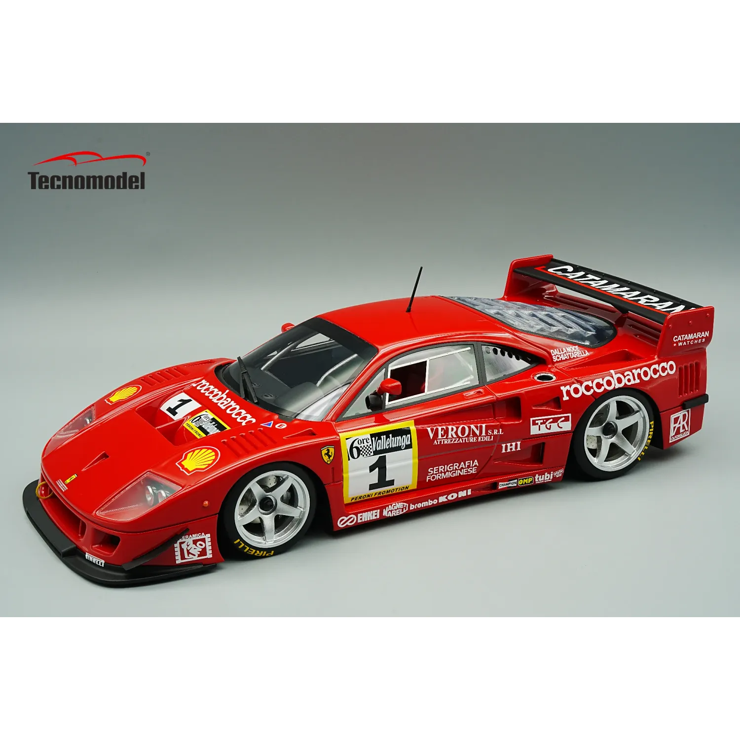 1:12 Tecnomodel - Ferrari F40 LM 3.5L Turbo V8 #1 Winner 6h Vallelunga Gold Cup 1996 D. M. Schiattarella - L. Della Noce 1:12 Tecnomodel - Ferrari F40 LM 3.5L Turbo V8 #1 Winner 6h Vallelunga Gold Cup 1996 D. M. Schiattarella - L. Della Noce