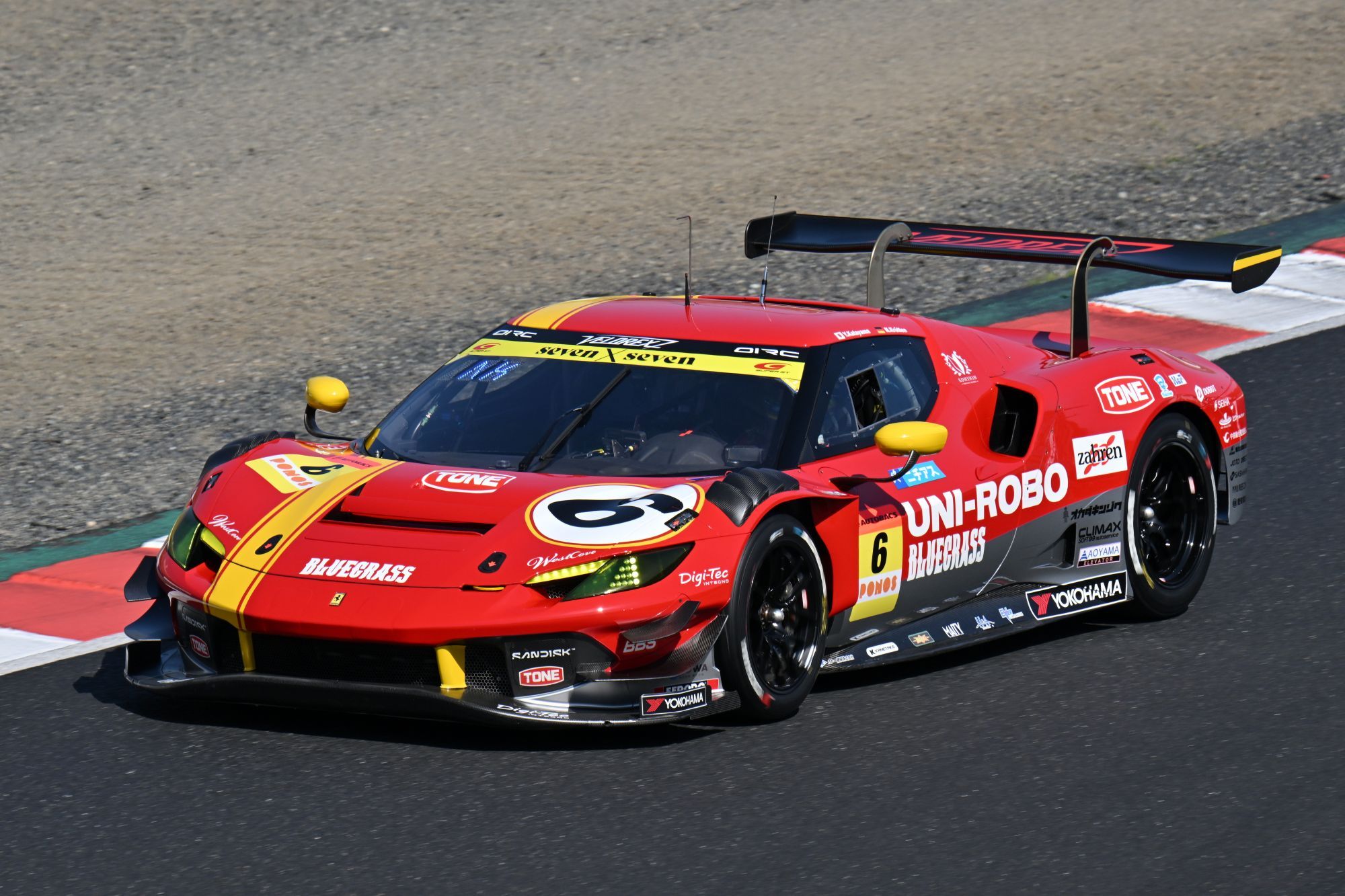 1:43 Looksmart - Uni-Robo Bluegrass Ferrari Velorex #6 GT300 Super GT 2026 Y. Katayama – N. Krütten
