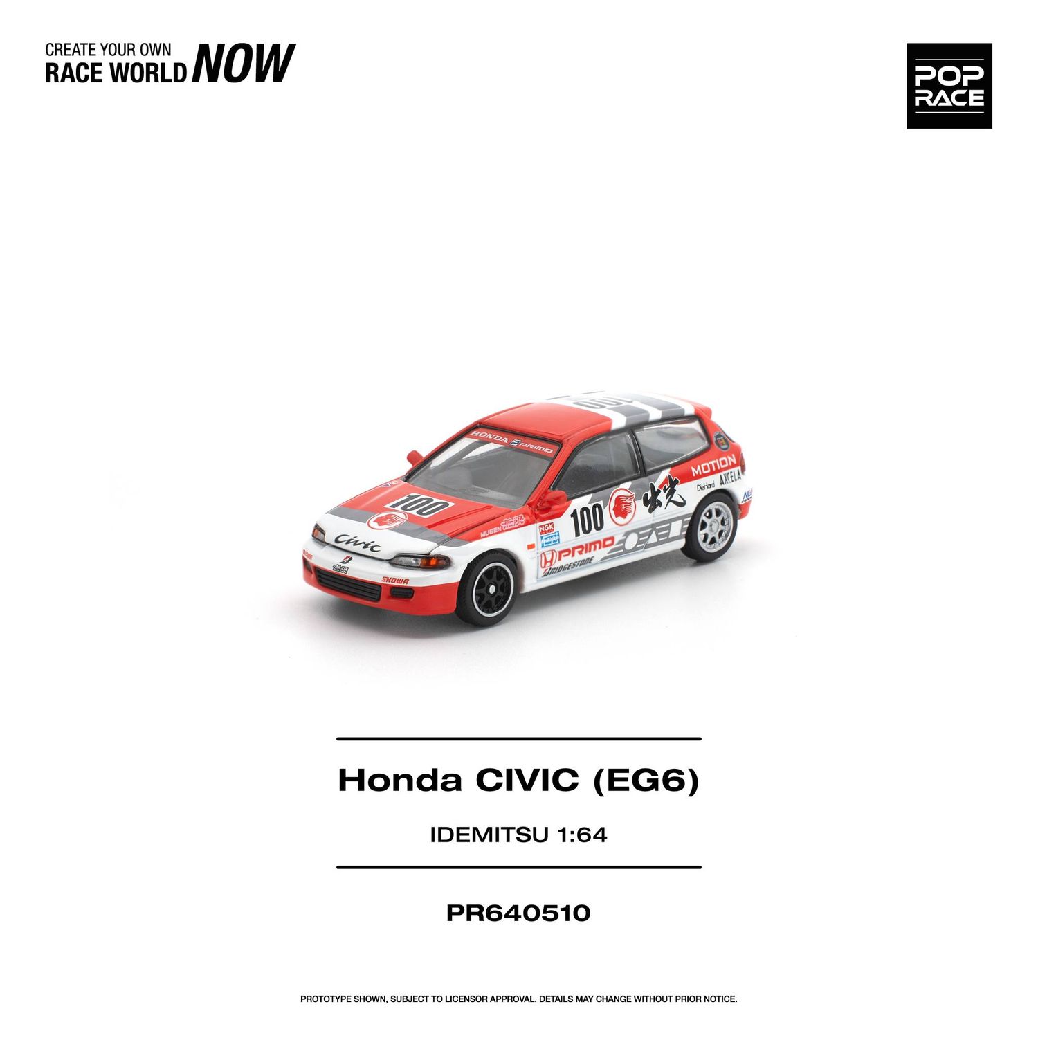1:64 Pop Race Limited - Honda Civic (EG6) Idemitsu Motion Infinite