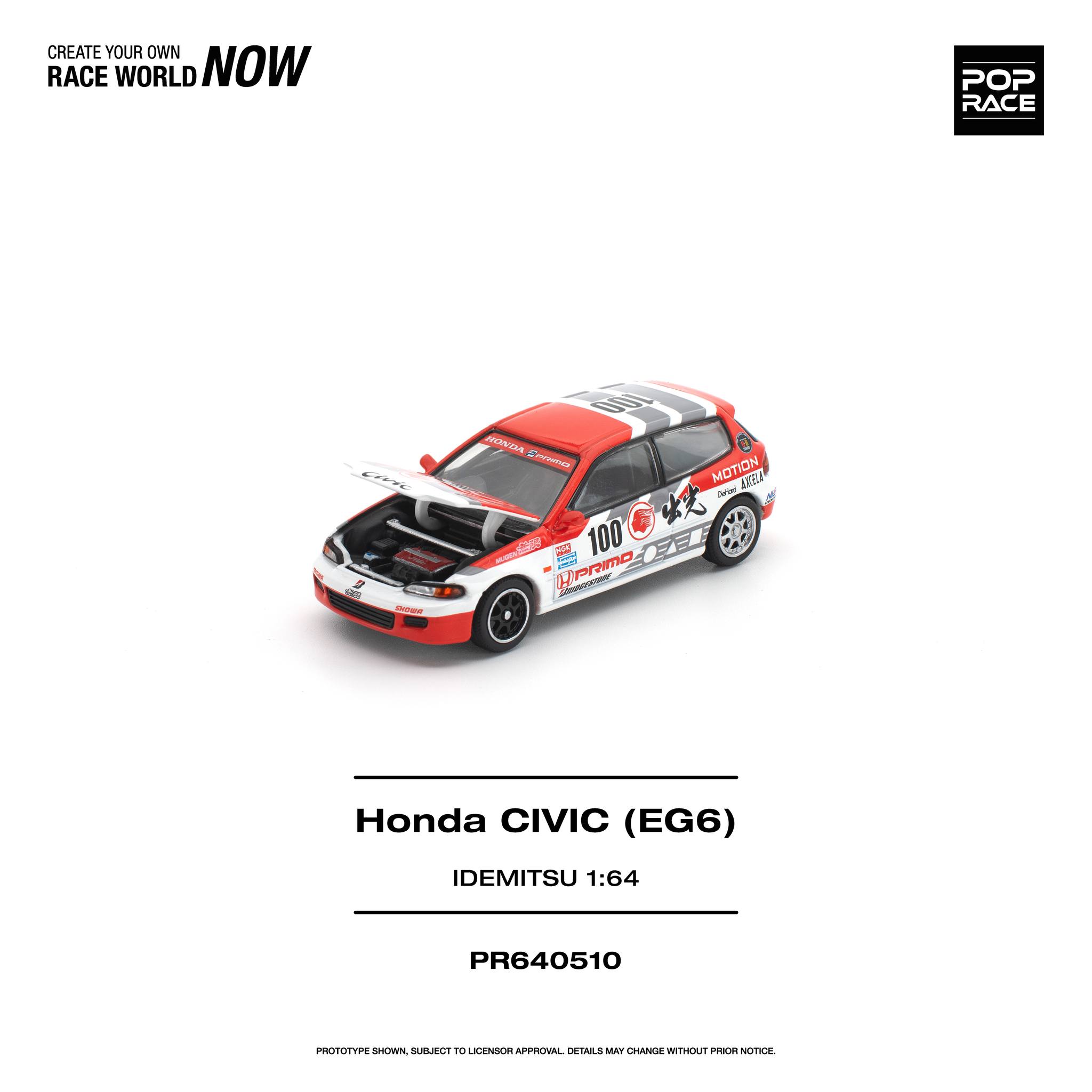 1:64 Pop Race Limited - Honda Civic (EG6) Idemitsu Motion Infinite