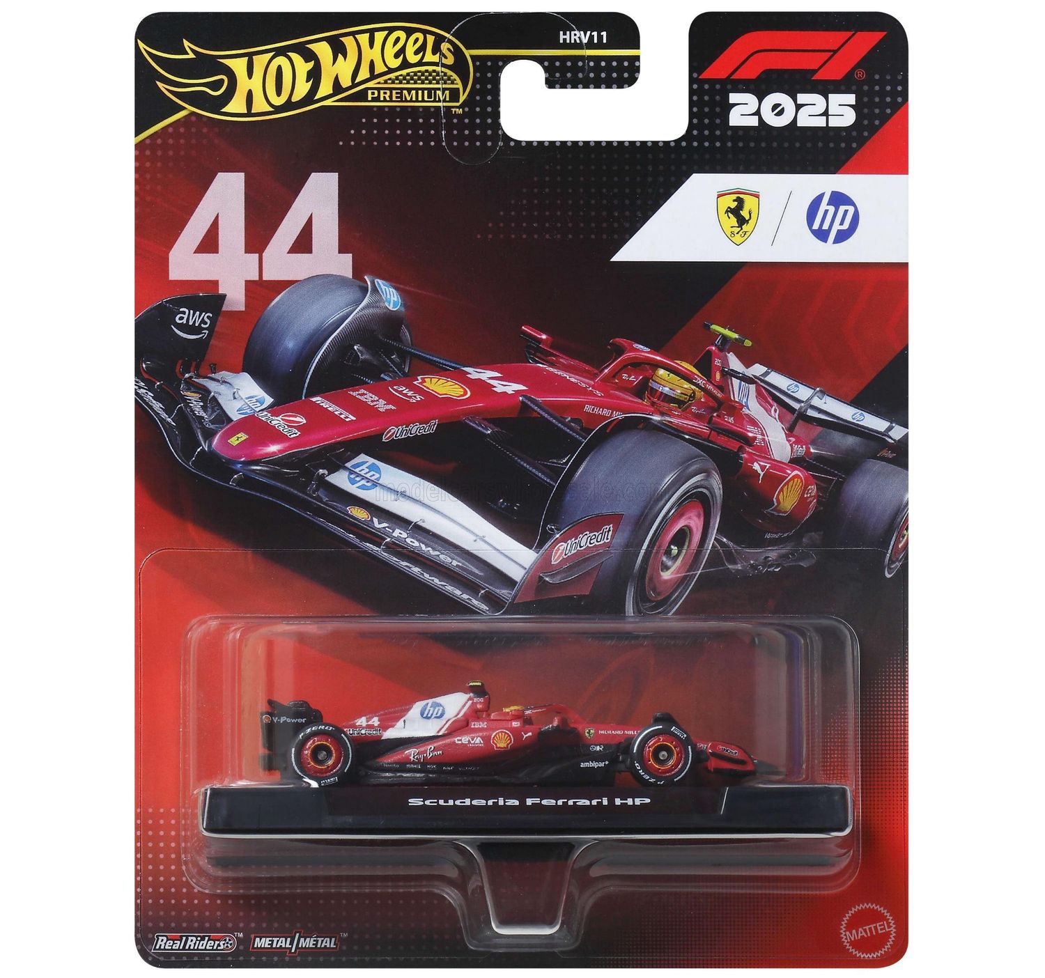 1:64 Hot Wheels - Ferrari F1 SF-25 Team Scuderia Ferrari HP SF-25 #44 Season 2025 L. Hamilton *Premium Series* 1:64 Hot Wheels - Ferrari F1 SF-25 Team Scuderia Ferrari HP SF-25 #44 Season 2025 L. Hamilton *Premium Series*