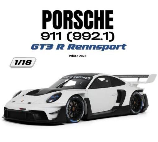 1:18 GT Spirit - 2023 Porsche 911 (992.1) GT3 R Rennsport White