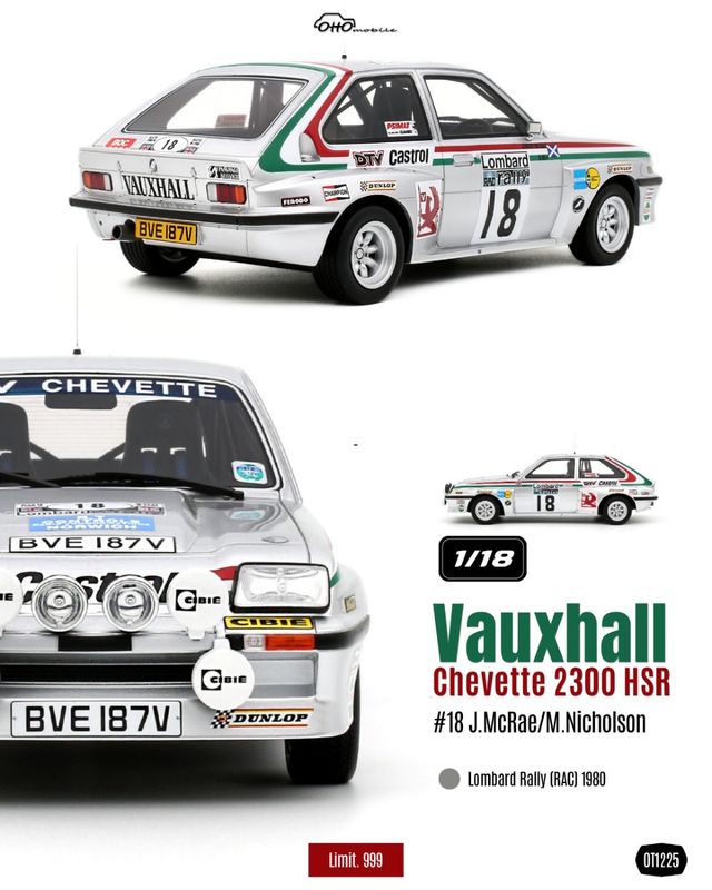 1:18 Otto Mobile - Vauxhall Chevette 2300 HSR Lombard Rally (RAC) 1980