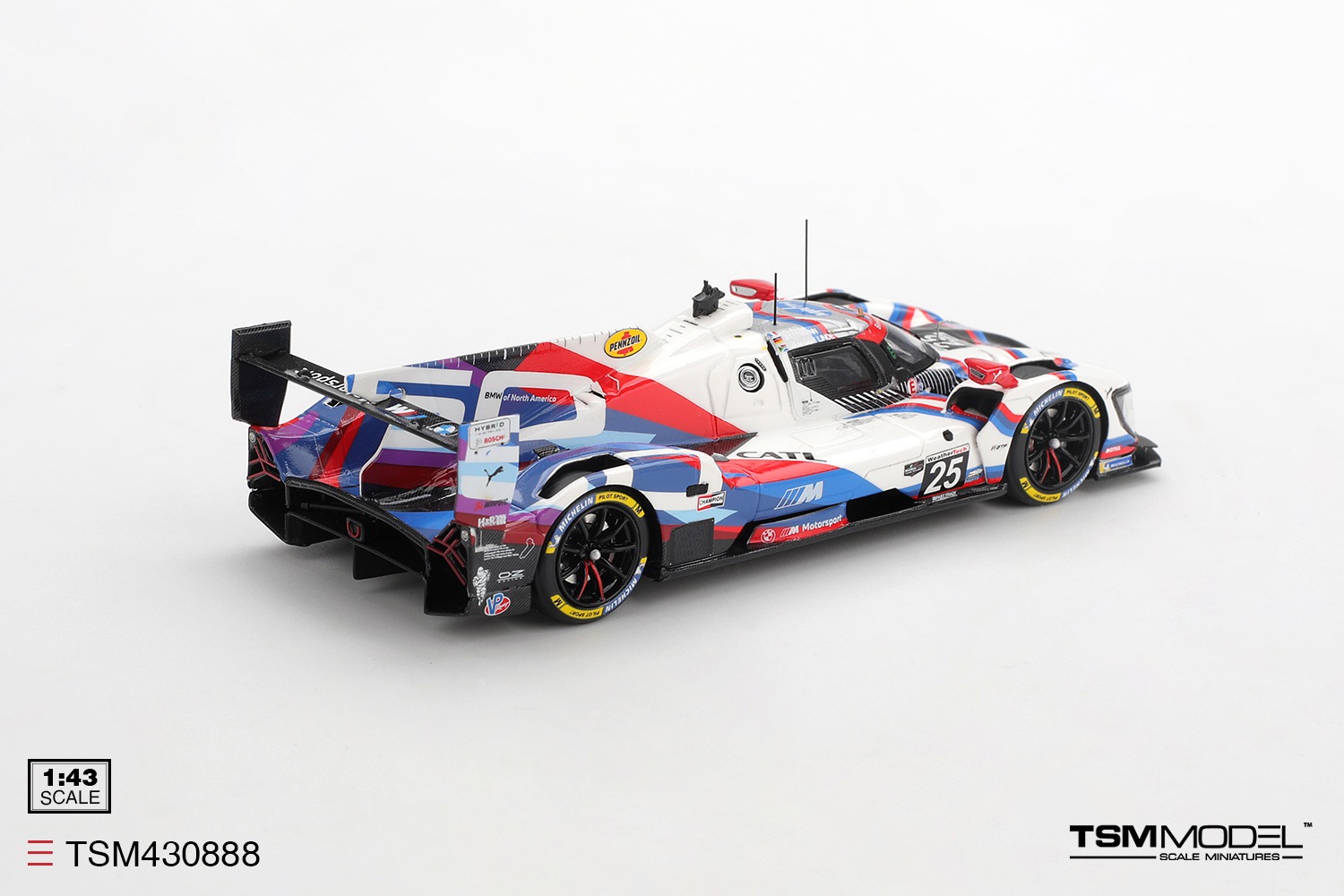 1:43 TSM - BMW M Hybrid 4.0L Turbo V8 Team RLL #25 IMSA 12h Sebring 2025 R. Frijns - S. Van der Linde - M. Wittmann