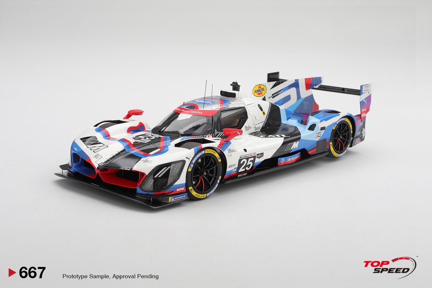 1:18 TSM - BMW M Hybrid 4.0L Turbo V8 Team RLL #25 IMSA 12h Sebring 2025 R. Frijns - S. Van Der Linde - M. Wittmann