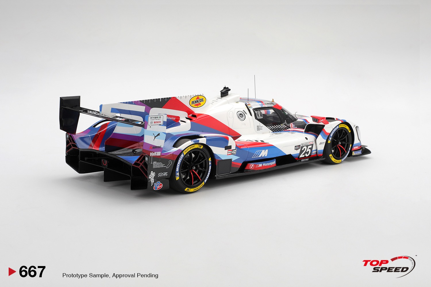 1:18 TSM - BMW M Hybrid 4.0L Turbo V8 Team RLL #25 IMSA 12h Sebring 2025 R. Frijns - S. Van Der Linde - M. Wittmann