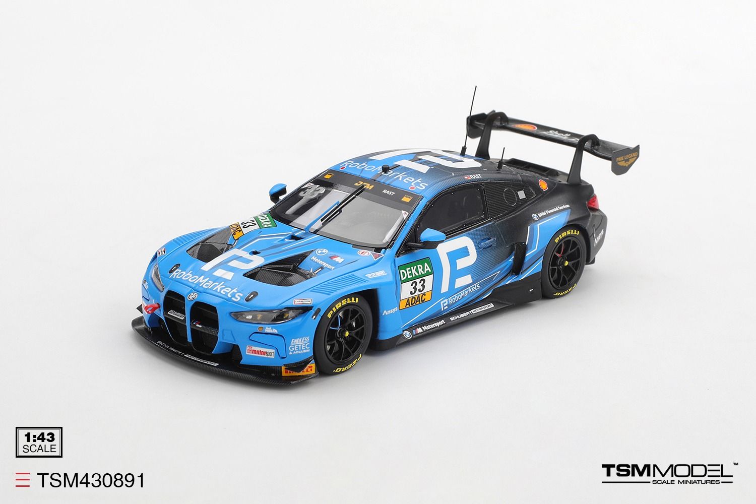 1:43 TSM - BMW 4-Series M4 GT3 Team Schubert Motorsport #33 Winner Race 1 DTM Race Zandvoort 2025 R. Rast