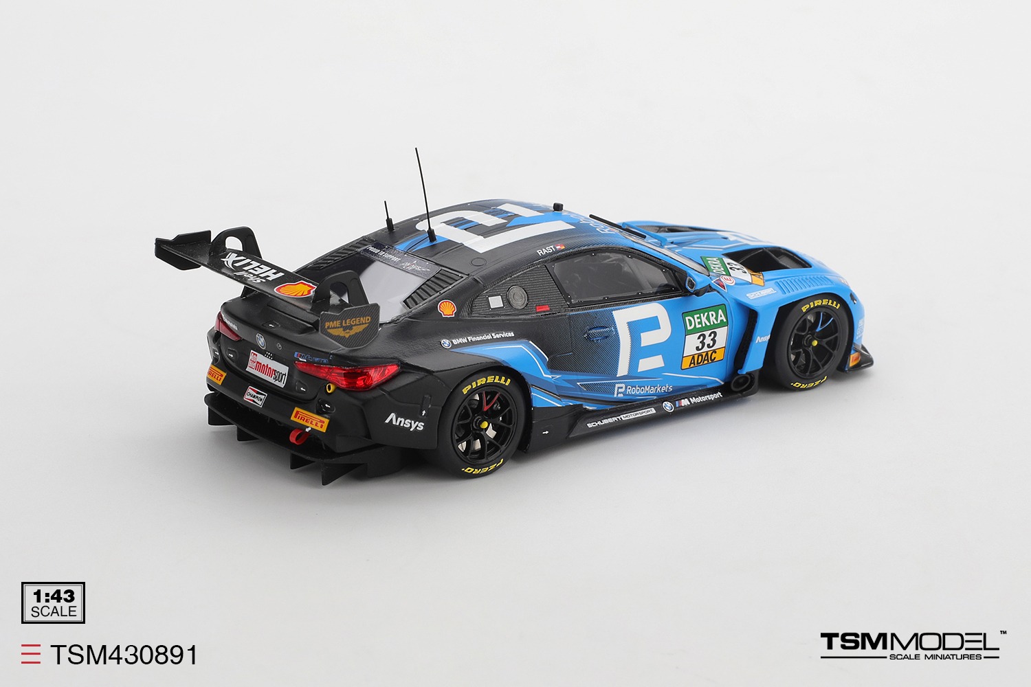 1:43 TSM - BMW 4-Series M4 GT3 Team Schubert Motorsport #33 Winner Race 1 DTM Race Zandvoort 2025 R. Rast