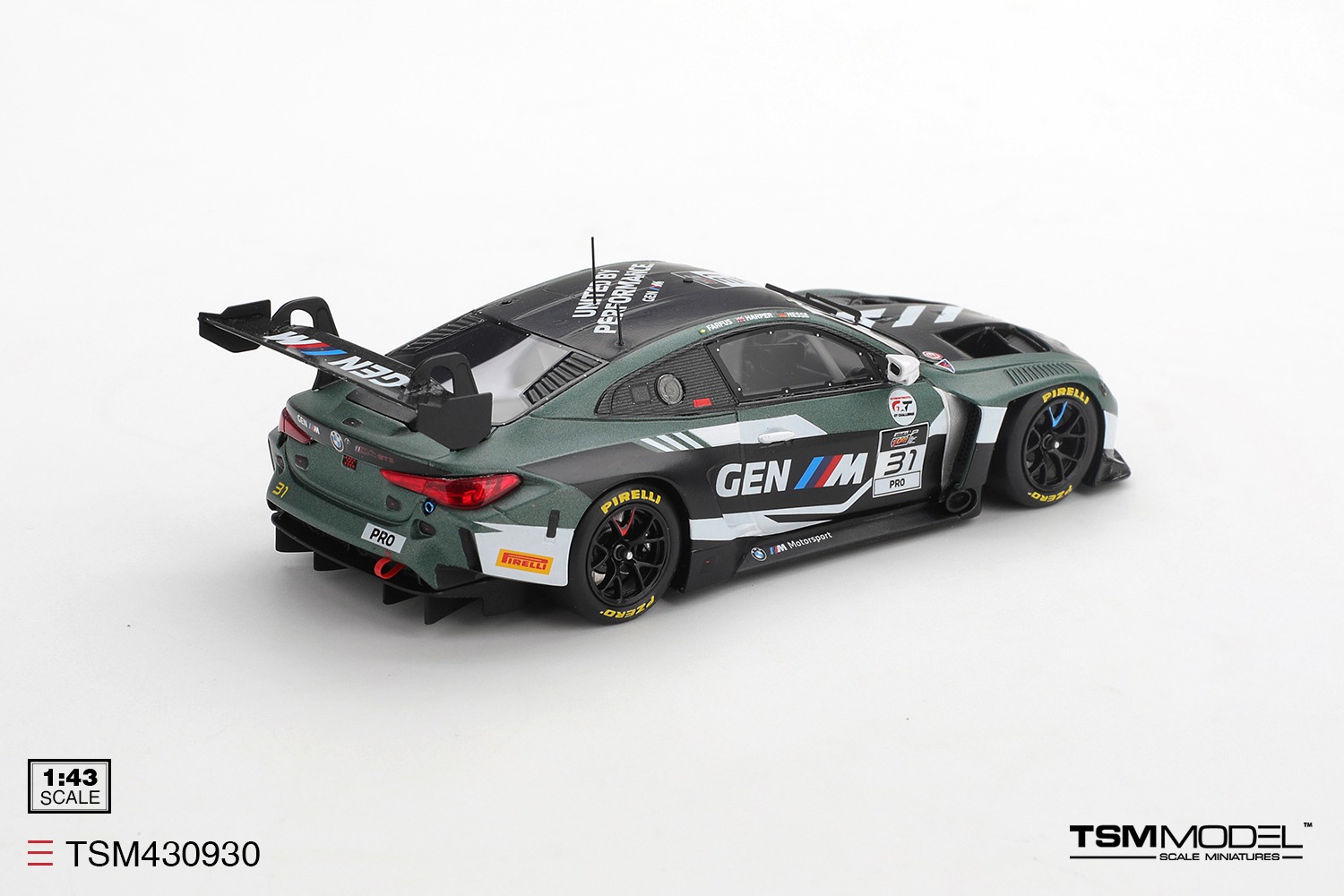 1:43 TSM - BMW 4-Series M4 GT3 Evo 3.0L Turbo Team WRT #31 IGTC 1000km Suzuka 2025 A. Farfus - D. Harper - M. Hesse