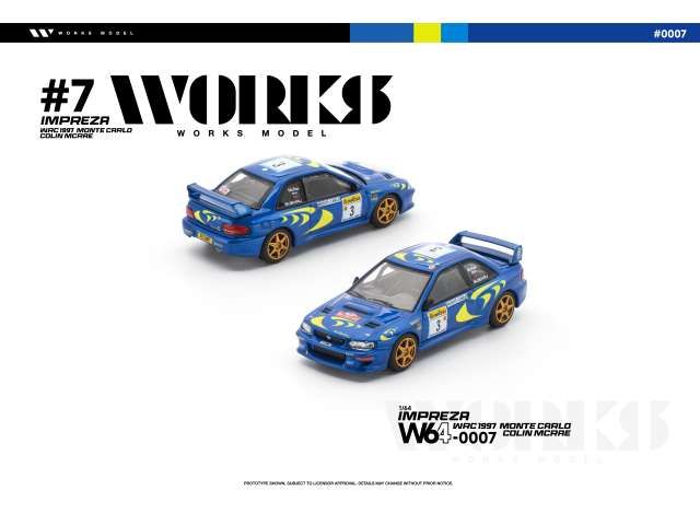 1:64 Works Model - Subaru Impreza #3 Colin McRae WRC 1997 Monte Carlo