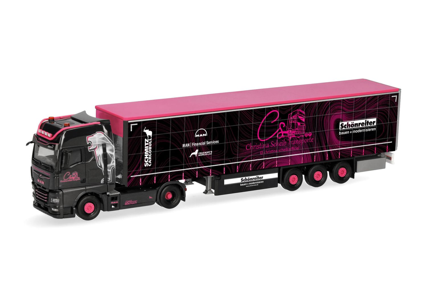 1:87 Herpa - MAN TGX GX Gardinenplanen-Sattelzug 