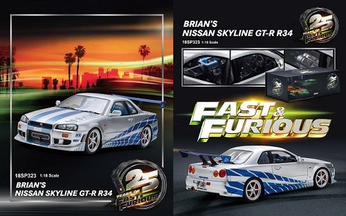1:18 Spark - Nissan GT-R R34 Fast and Furious