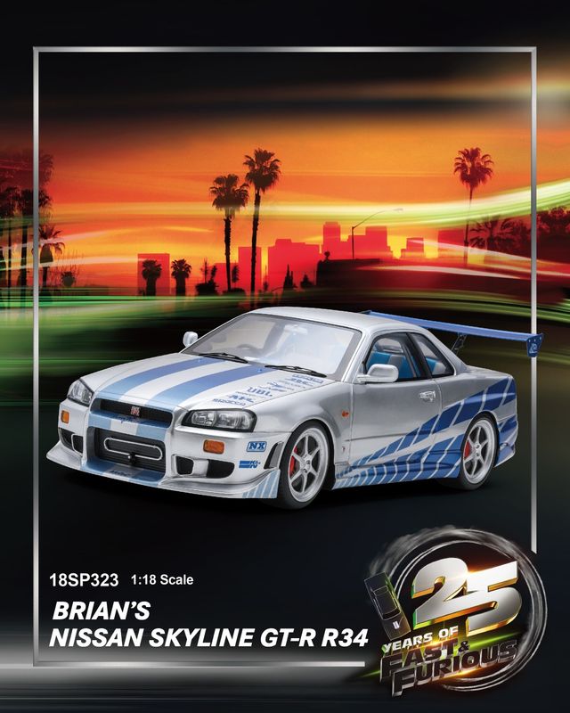 1:18 Spark - Nissan GT-R R34 Fast and Furious 1:18 Spark - Nissan GT-R R34 Fast and Furious