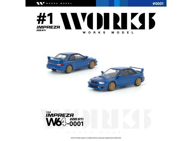 1:64 Works Model - Subaru Impreza 22B STI, blue