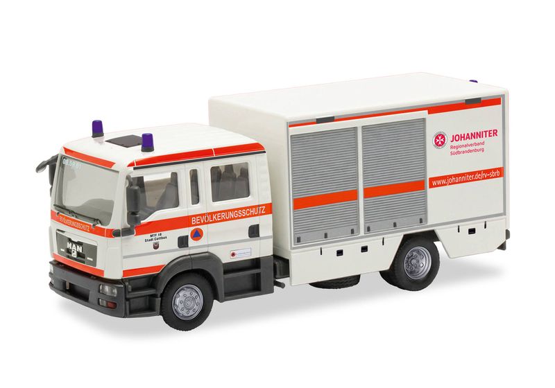 1:87 Herpa - MAN TGL 08 GW-SAN 1:87 Herpa - MAN TGL 08 GW-SAN "Die Johanniter Cottbus/Bevölkerungsschutz"
