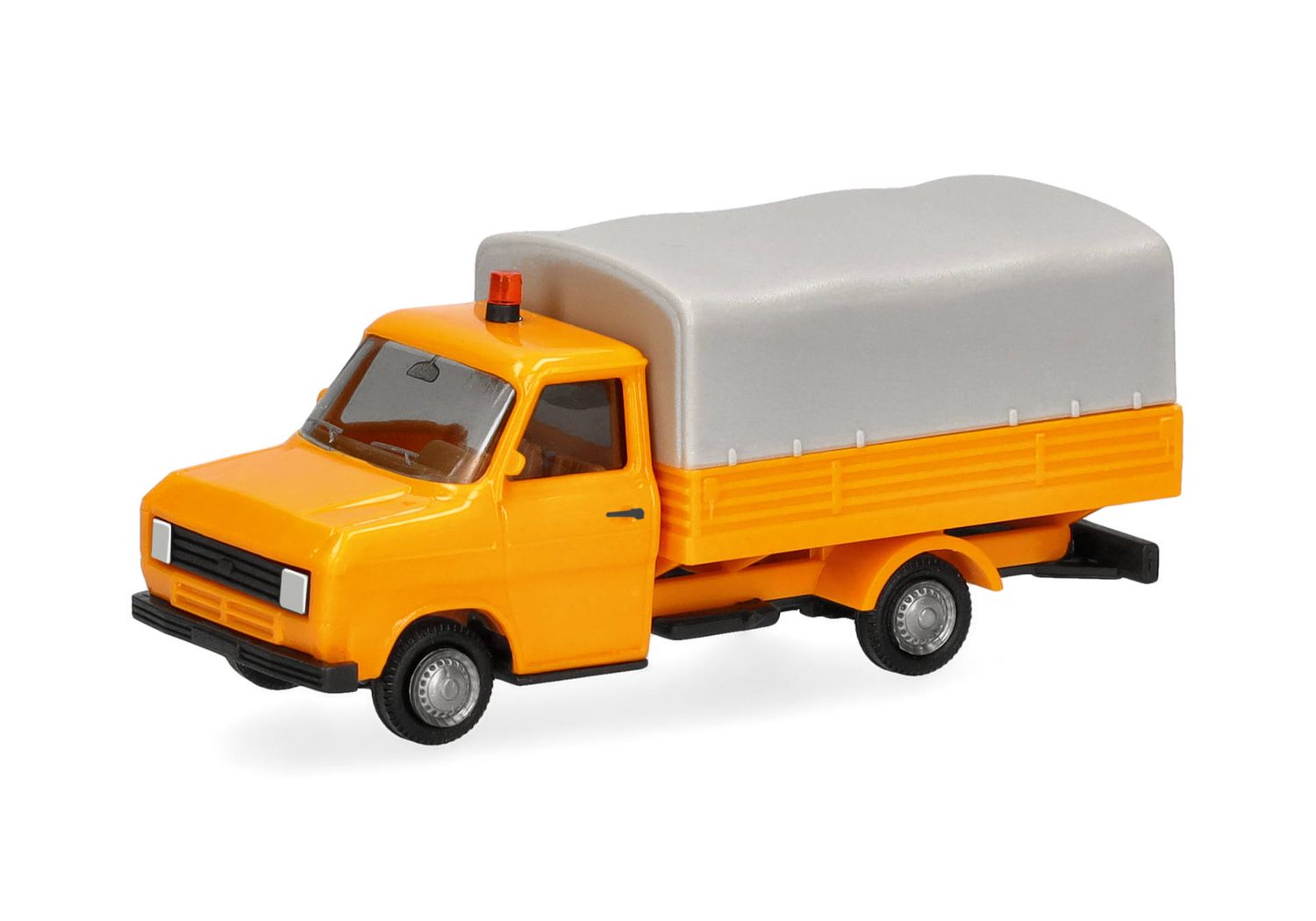 1:87 Herpa - Herpa Basic: Ford Transit Pritsche/Plane, kommunalorange