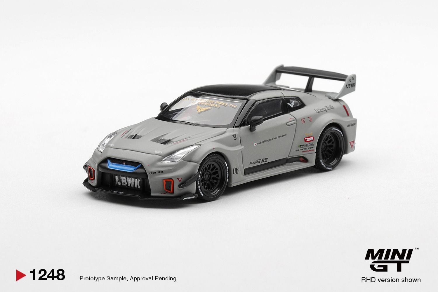 1:64 Mini GT - 2026 Nissan GTR R35 LB-Super Silhouette GT-RR Ver1, matt grey *Blister packaging*