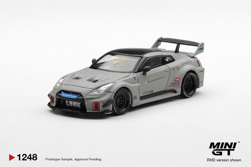 1:64 Mini GT - 2026 Nissan GTR R35 LB-Super Silhouette GT-RR Ver1, matt grey *Blister packaging* 1:64 Mini GT - 2026 Nissan GTR R35 LB-Super Silhouette GT-RR Ver1, matt grey *Blister packaging*