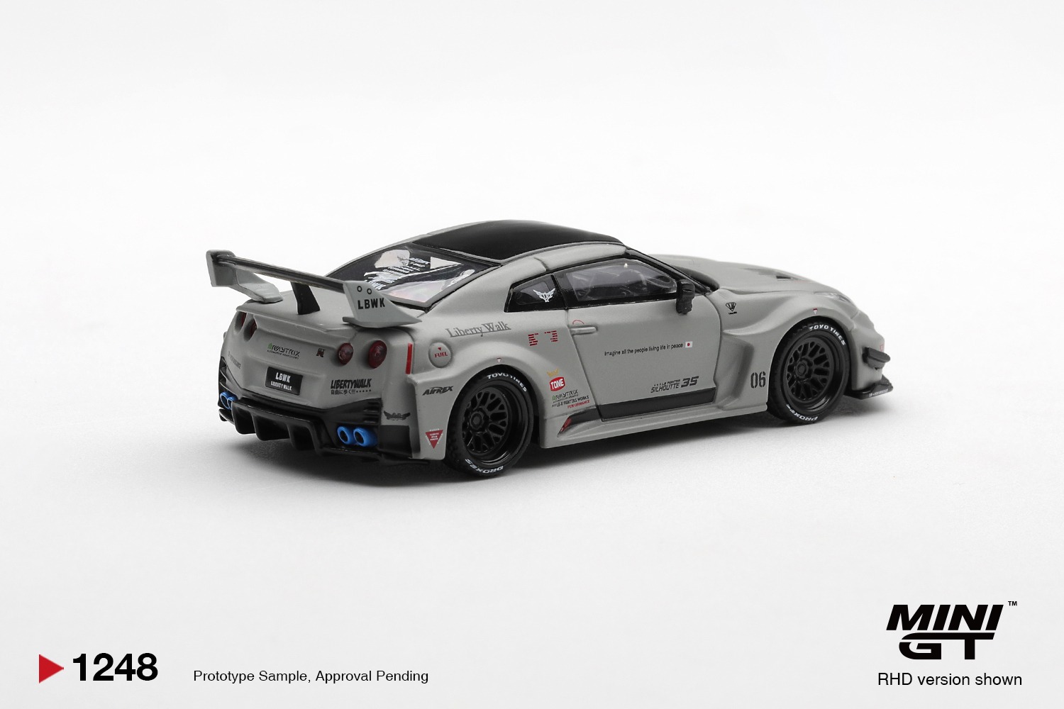 1:64 Mini GT - 2026 Nissan GTR R35 LB-Super Silhouette GT-RR Ver1, matt grey