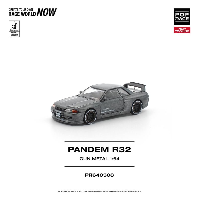 1:64 Pop Race Limited - Pandem R32, gun metal 1:64 Pop Race Limited - Pandem R32, gun metal