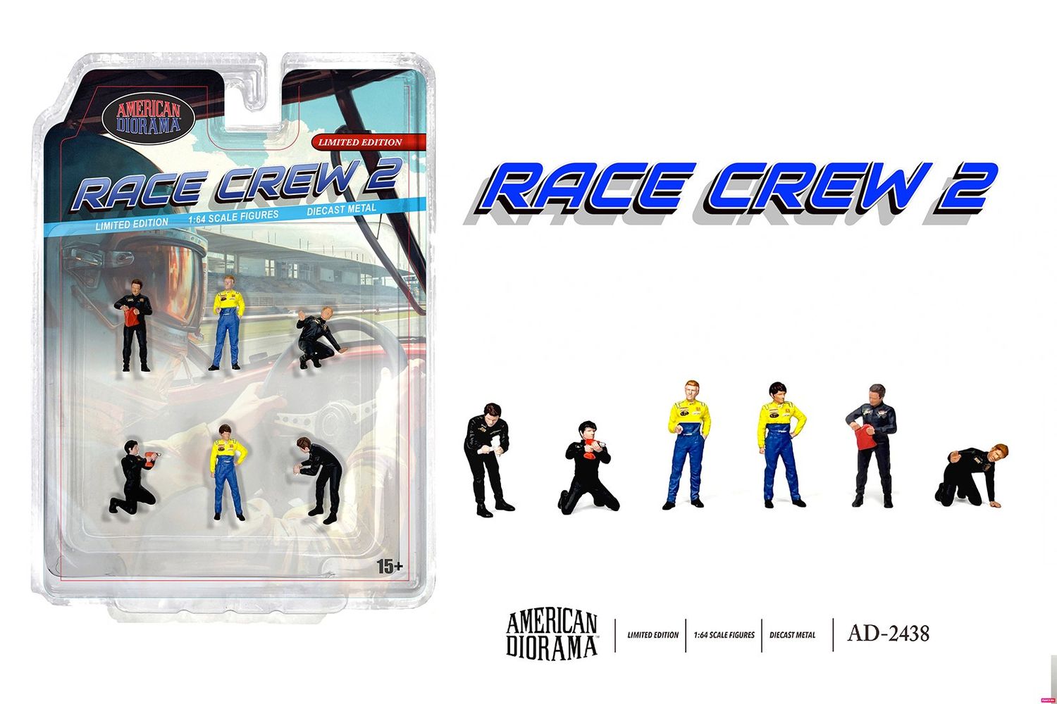 1:64 American Diorama - Figure Set - Race Crew 2