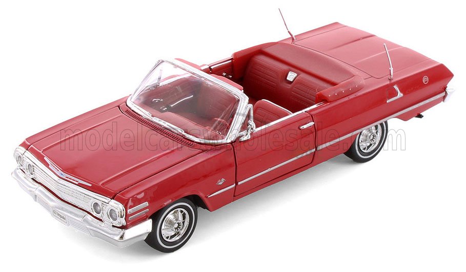 1:18 Welly - 1963 Chevrolet Impala Cabriolet Red
