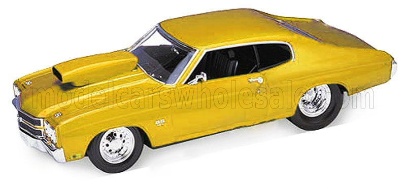 1:18 Welly - 1970 Chevrolet Chevelle Pro-Street Coupe Dark Yellow Metallic