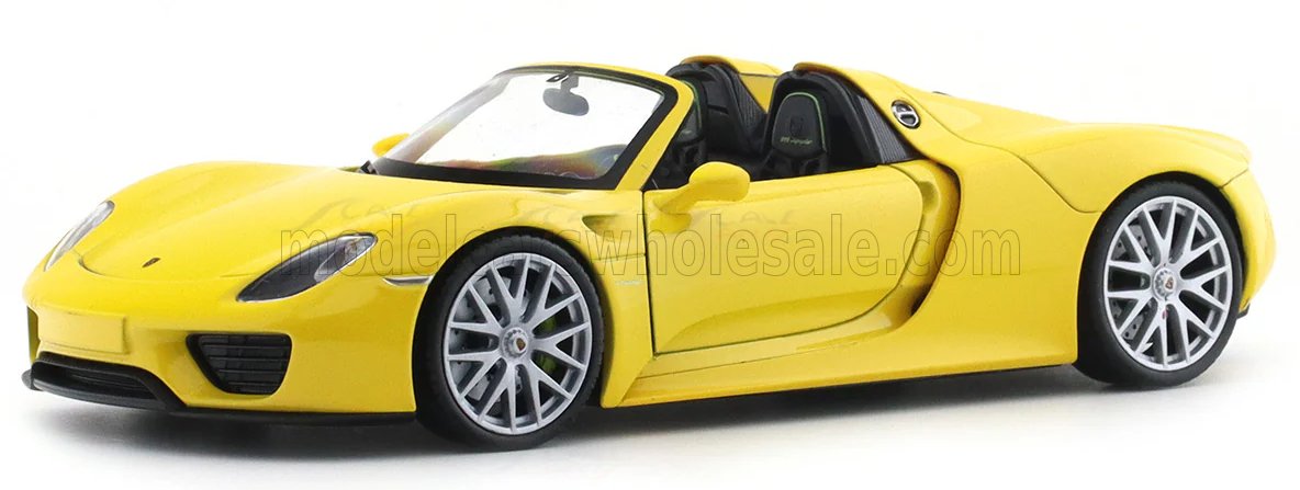 1:18 Welly - 2015 Porsche 918 Spyder Hard-Top Open Yellow