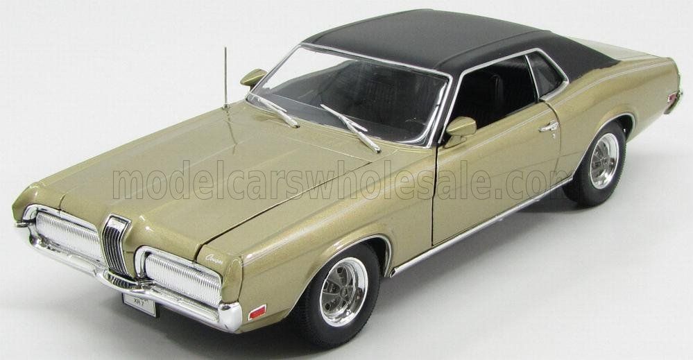 1:18 Welly - 1970 Mercury Cougar Eliminator Coupe Gold Black