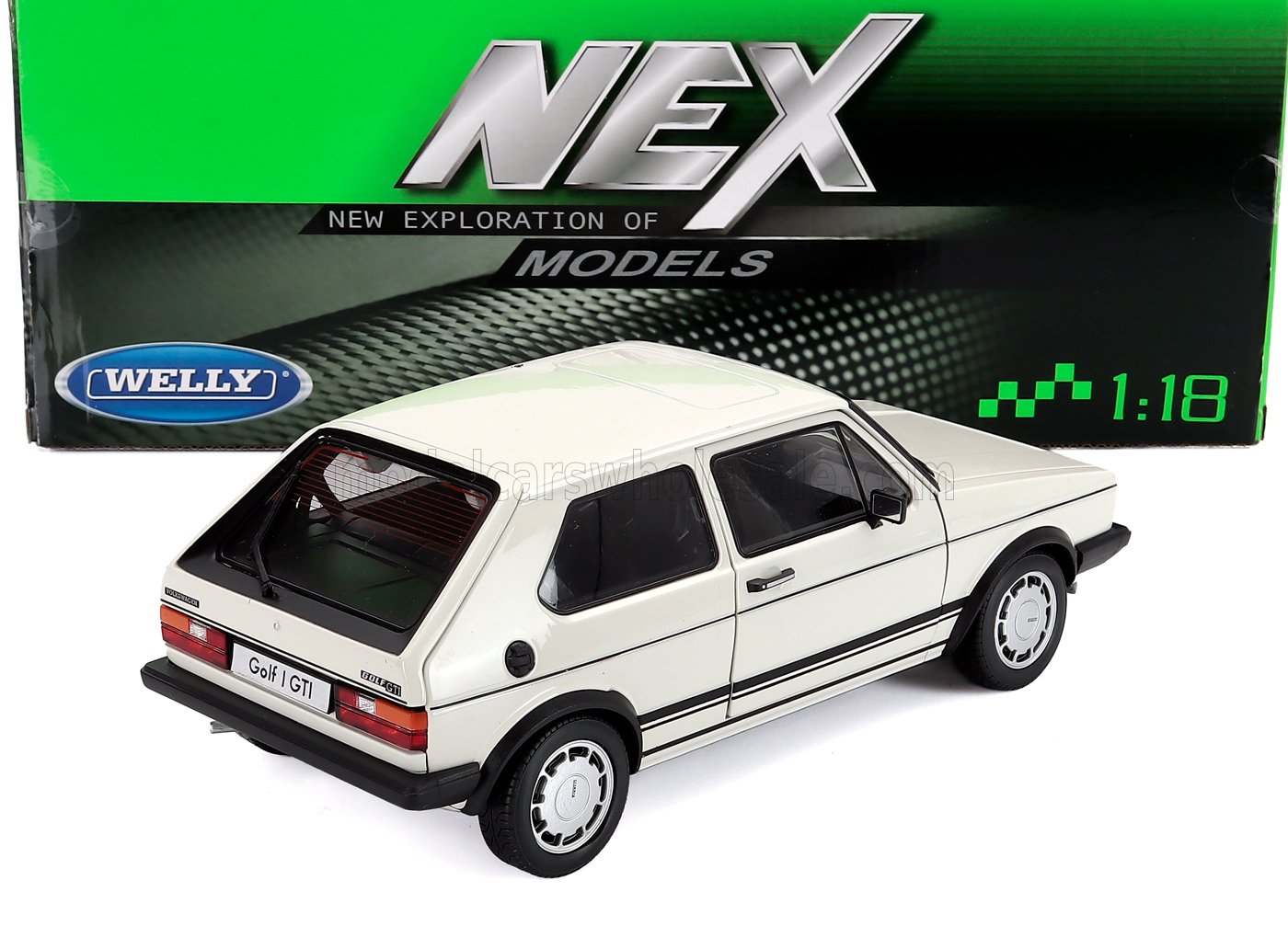 1:18 Welly - 1983 Volkswagen Golf I GTI Pirelli 2-Door White