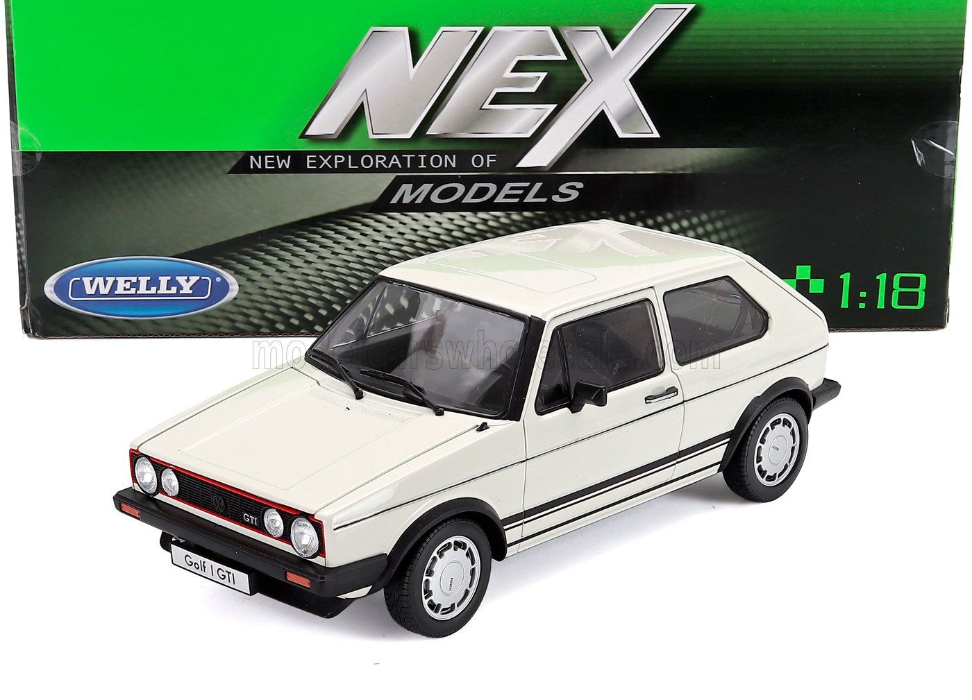 1:18 Welly - 1983 Volkswagen Golf I GTI Pirelli 2-Door White